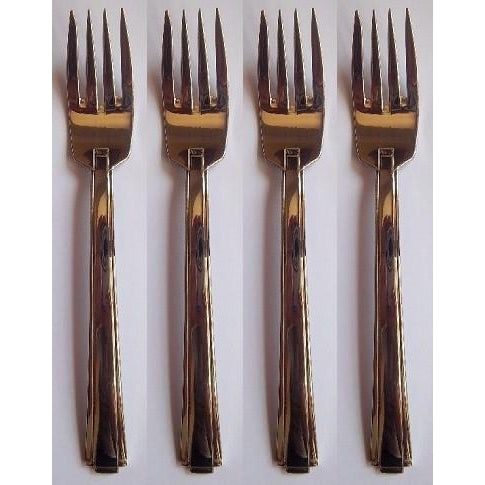 Oneida Etage Glossy Set of 4 Salad Forks USA MADE | Extra 30% Off Code FF30 | Finest Flatware