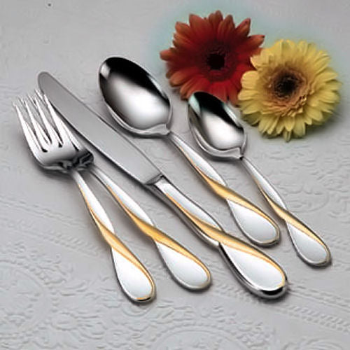 Oneida Golden Aquarius 45 Piece Fine Flatware Set, Service for 8 | Extra 30% Off Code FF30 | Finest Flatware